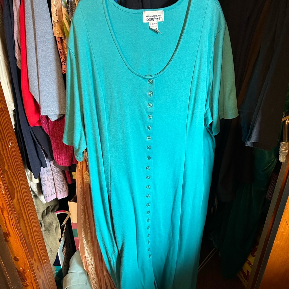 Elegant Teal Button-Down Shirt